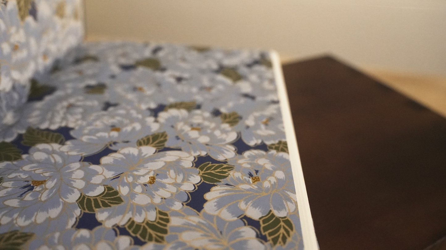 Blue Mums Leather Journal