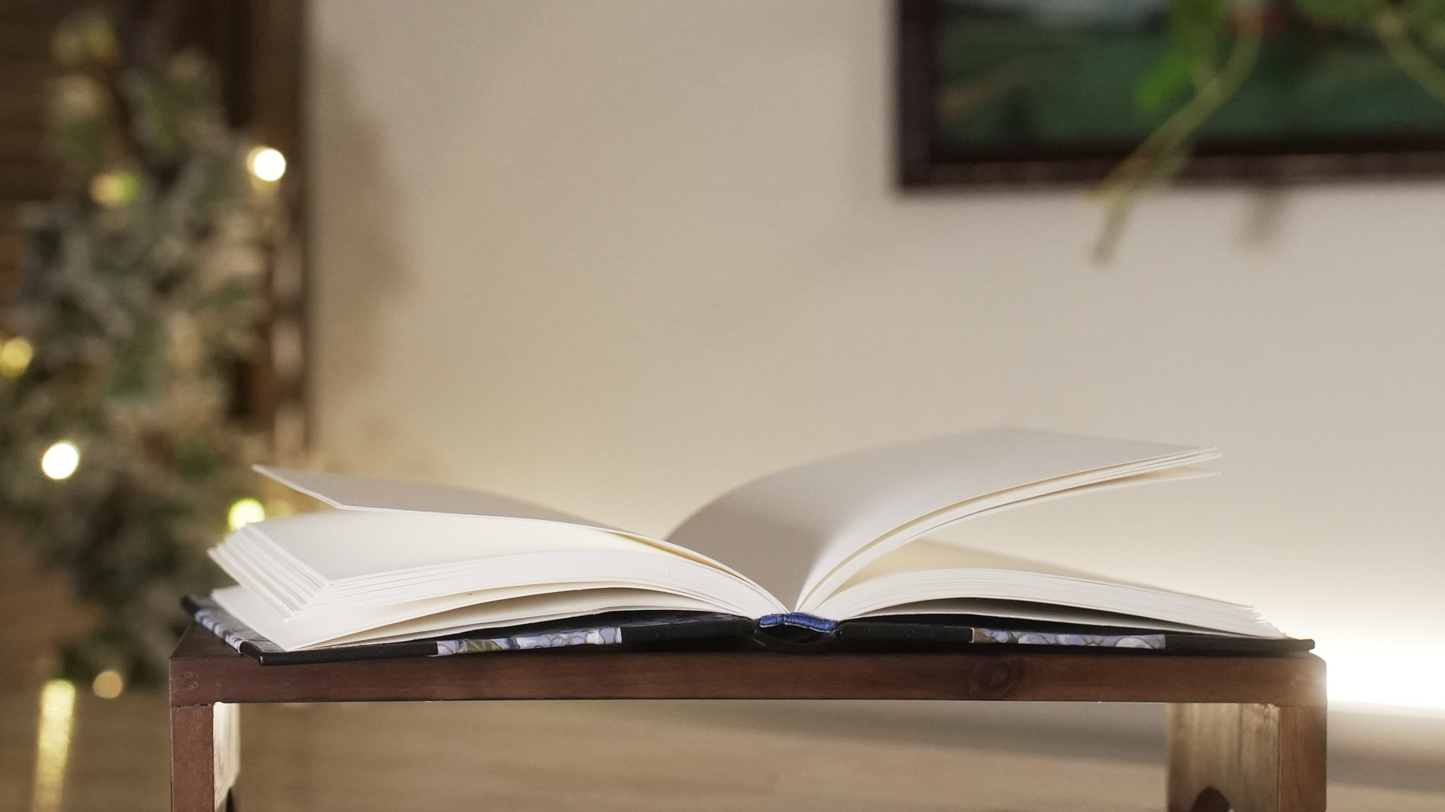 Blue Mums Leather Journal