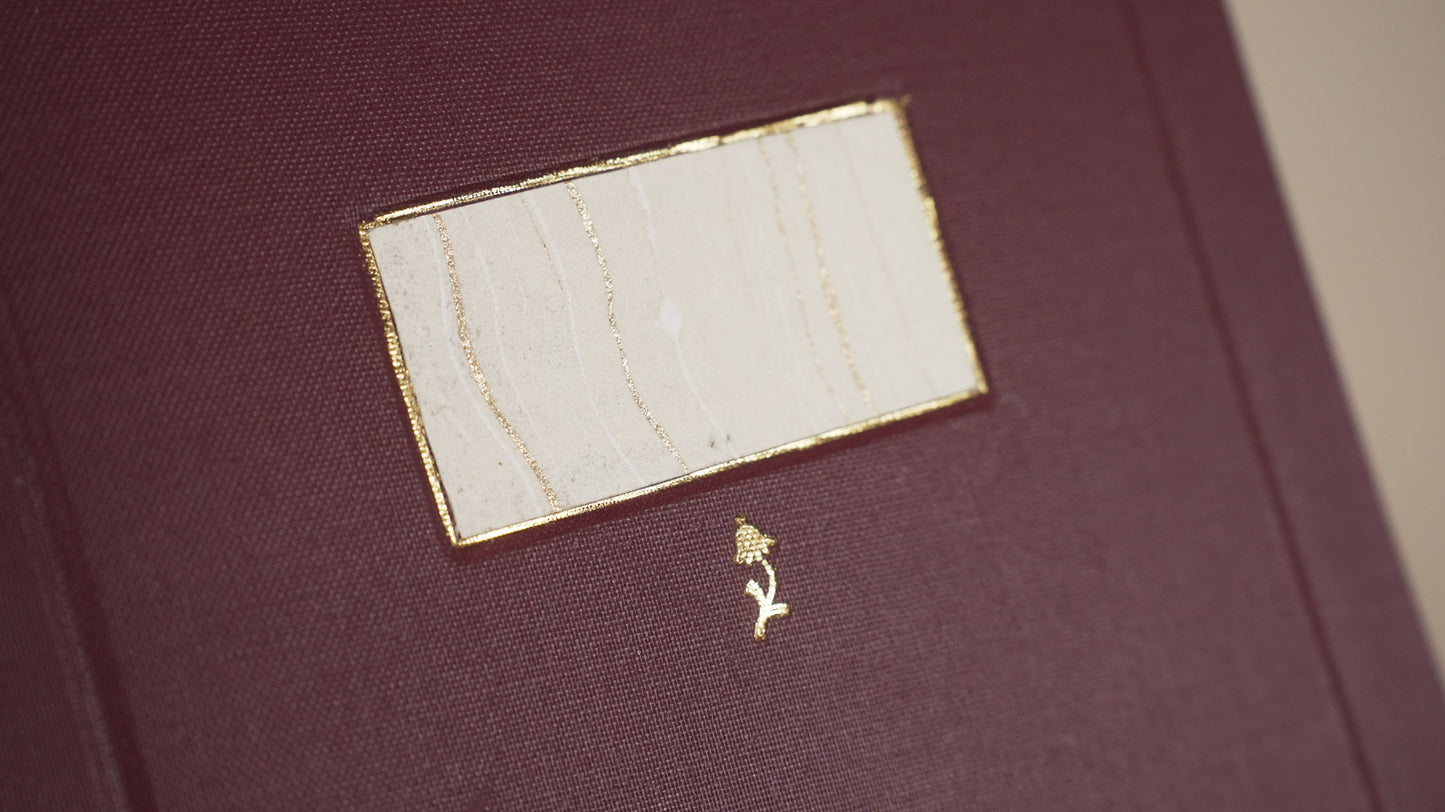 Burgundy Flower Journal